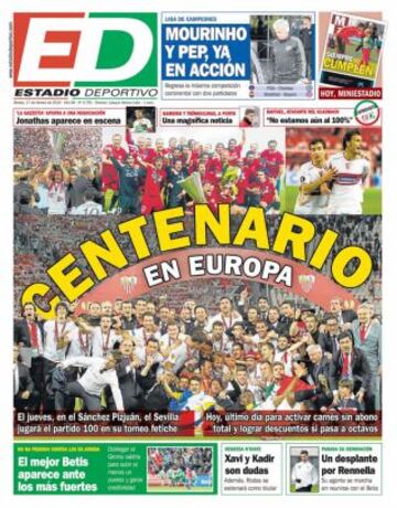 Portadas de la prensa deportiva