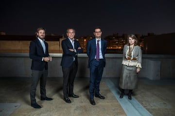 De izquierda a derecha, Rosauro Varo, vicepresidente no ejecutivo; Manuel Mirat, consejero delegado; Joseph Oughourlian, presidente no ejecutivo; y Béatrice de Clermont-Tonnerre, consejera coordinadora.