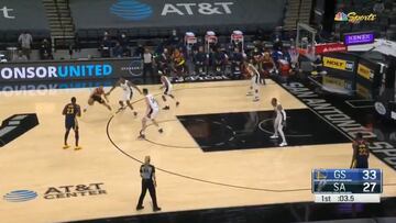 Los otros 9 viendo cómo se queda sin tiempo y él preocupado... esto de Curry es literalmente indefendible