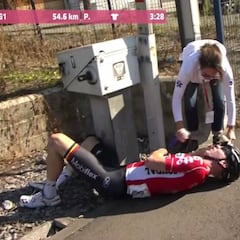 Dura caída de Marcel Sieberg, que le cuesta el abandono