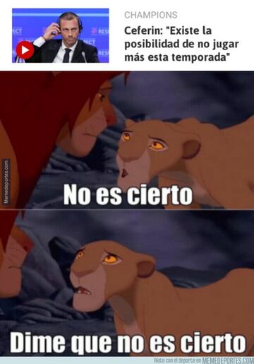 Los memes deportivos no paran por el coronavirus