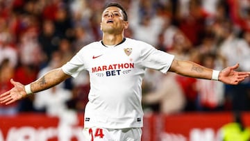 Chicharito Hernández, a Europa League winner with Sevilla