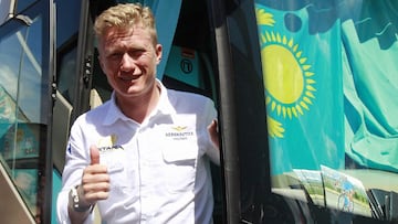 Alexander Vinokourov posa para AS en una entrevista en el Tour de Francia 2014.