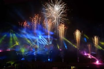 Fuegos artificiales ponen fin a la inauguración de Copa América