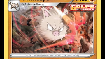Pokémon JCC: anunciado Primeape Golpe Brusco; imagen oficial y detalles