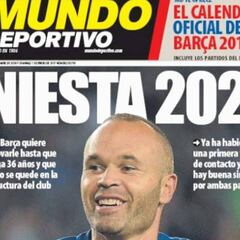 El primer Tridente e Iniesta en las portadas de Barcelona