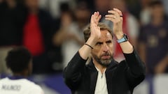 Gelsenkirchen (Germany), 16/06/2024.- Head coach Gareth Southgate of England reacts after winning the UEFA EURO 2024 group C match between Serbia and England in Gelsenkirchen, Germany, 16 June 2024. (Alemania) EFE/EPA/FRIEDEMANN VOGEL
