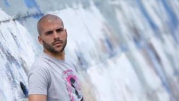 <b>CONTENTO. </b>Adrián Pollo se quedó satisfecho con el trabajo y el resultado logrado ante el Valladolid.