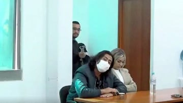 Defendant and son of Colombian president Gustavo Petro, Nicolas Petro attends a hearing in Bogota, Colombia August 3, 2023 in this screengrab taken from a handout video. Colombian Prosecutor's Office/Handout via REUTERS    THIS IMAGE HAS BEEN SUPPLIED BY A THIRD PARTY.