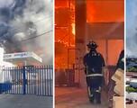 Así fue como un incendio en Azcapotzalco consumió una fábrica de muebles en Cdmx