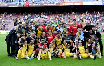 El Atlético de Madrid se proclamó campeón de Liga con 90 puntos después de  dieciocho años desde su último título liguero.