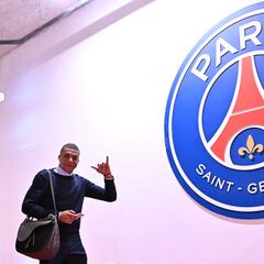 PSG forward Kylian Mbappé in Madrid