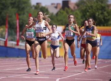 Campeonato de Espa?a de Atletismo que se est¨¢ disputando en el estadio Juan de la Cierva en Getafe.