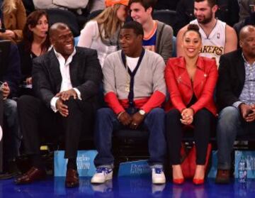 Magic Johnson, Tracy Morgan y Megan Wollover.