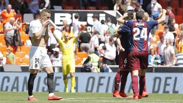 28/04/19 PARTIDO PRIMERA DIVISION
 VALENCIA - EIBAR
 FINAL DEL PARTIDO
 TRISTEZA RODRIGO
 ALEGRIA EIBAR