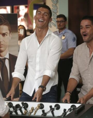 The Portuguese player at a promotional event in Madrid today.