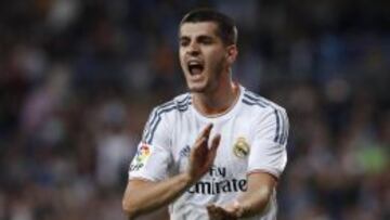 Morata celebra un gol.