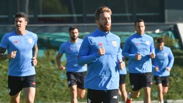 Capa, con Muniain en una sesión de Lezama.