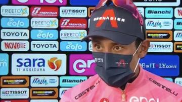 Egan Bernal, tranquilo con los 53" que se acercó Yates