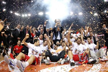 El equipo griego se ha vuelto un habitual en la Final Four, llegando 14 veces a esta ronda. El Olympiacos cuenta con tres títulos, el último de ellos en 2013, y seis subcampeonatos.