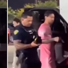 Messi caught in unbelievable moment with police officer