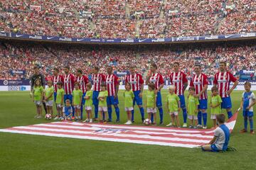 Formación de las Leyendas del Atlético.  
 