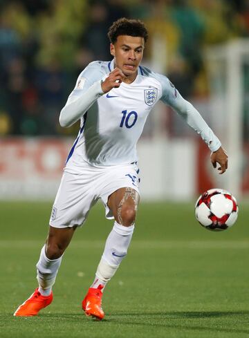 England, midfielder, (21).