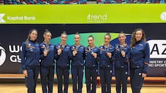 El conjunto español, plata en la general en la Copa del Mundo en Bakú