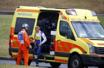 Marcus Ericsson tras su accidente. 