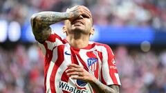 MADRID, SPAIN - OCTOBER 12 :  Correa Angel forward of Atlectico Madrid  during the UEFA Champions League Group Stage B Matchday 4 between Club Atletico de Madrid and Club Brugge on October 12, 2022 in Madrid, Spain, 12/10/2022 ( Photo by Vincent Kalut / Photonews via Getty Images)