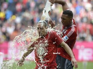 El Bayern celebra el título de campeón de la Bundesliga