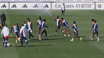 Rüdiger’s epic fall leaves the entire Real Madrid squad in hysterics