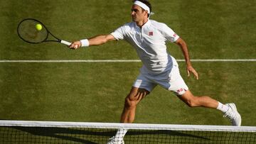 Roger Federer en Wimbledon.