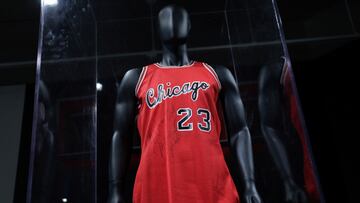 Michael Jordan’s game-worn jersey has sold at auction for an eye-watering price.