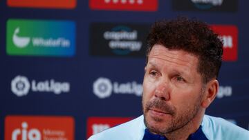 Simeone, en rueda de prensa.