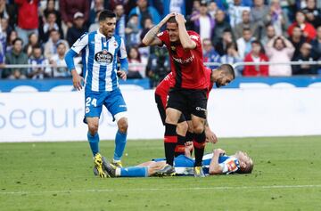 En el minuto 42 del encuentro de ida del play off de ascenso a Primera División, Álex Bergantiños sufrió un aparatoso choque con Pedraza, por lo que tuvo que ser retirado en camilla y trasladado a un hospital. Tras una primera exploración, los servicios médicos del club indicaban que el jugador se encontraba bien.