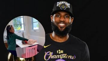 LeBron James regala a su hija una r¨¦plica de su casa para sus tardes de juego