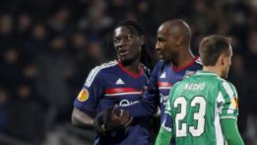 Gomis celebra el gol del triunfo.