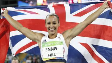 Jessica Ennis-Hill celebra su medalla de plata en los Juegos Ol&iacute;mpicos de R&iacute;o.
