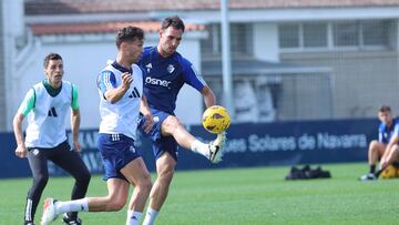 Entrenamiento de Osasuna en Tajonar.