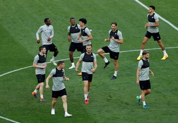 Liverpool get to grips with the Olimpiyskiy in Kiev - in pictures