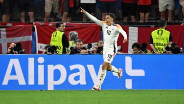 Jamal Musiala celebra un gol.