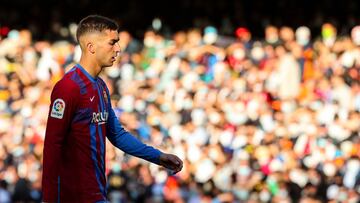 Ferran Torres, jugador del FC Barcelona, durante un partido.