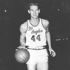 What was Jerry West’s record as a player with the Lakers? How many NBA finals did he lose?