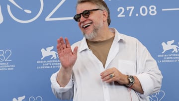 Director Guillermo del Toro poses during a photocall for the movie "Frankenstein" in competition, at the 82nd Venice International Film Festival, in Venice, Italy, August 30, 2025. REUTERS/Remo Casilli TPX IMAGES OF THE DAY