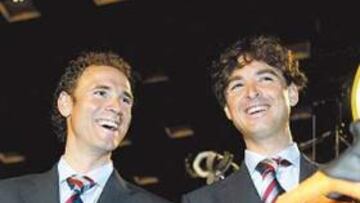 <b>DOS LÍDERES ESPAÑOLES. </b>Valverde (izquierda), junto a Mancebo.