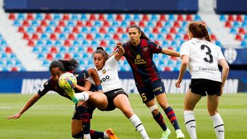 Mayra y Fiamma durante el partido.