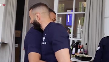 Así fue el esperado reencuentro de Benzema con Mbappé