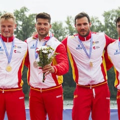 El súper K4 500, campeón de Europa por 14 milésimas