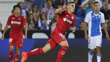 Arambarri celebra su gol al Leganés.